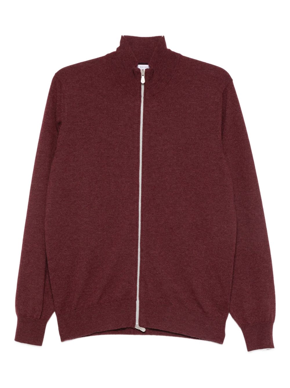 Zip-up cashmere sweater - Red