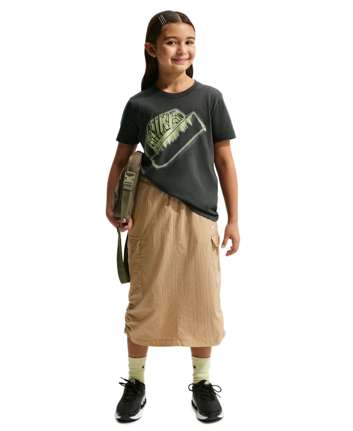 Girls' 8-20 Short-Sleeve T-Shirt - Anthracite