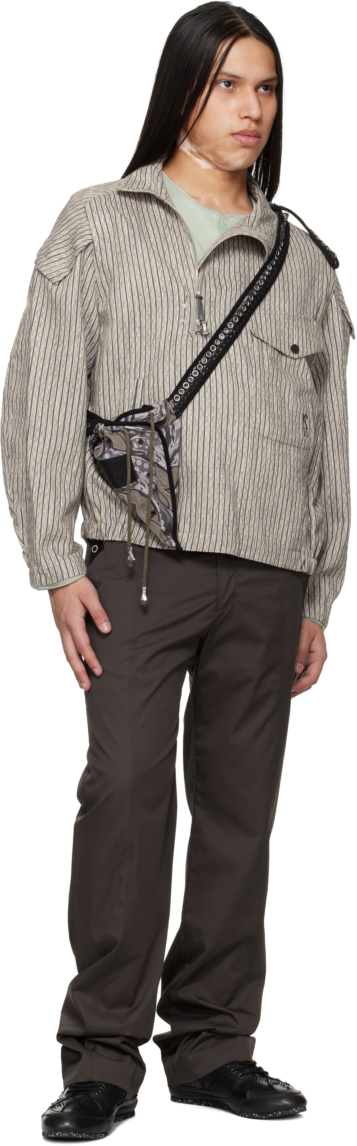 Brown Farkas Pullover Jacket