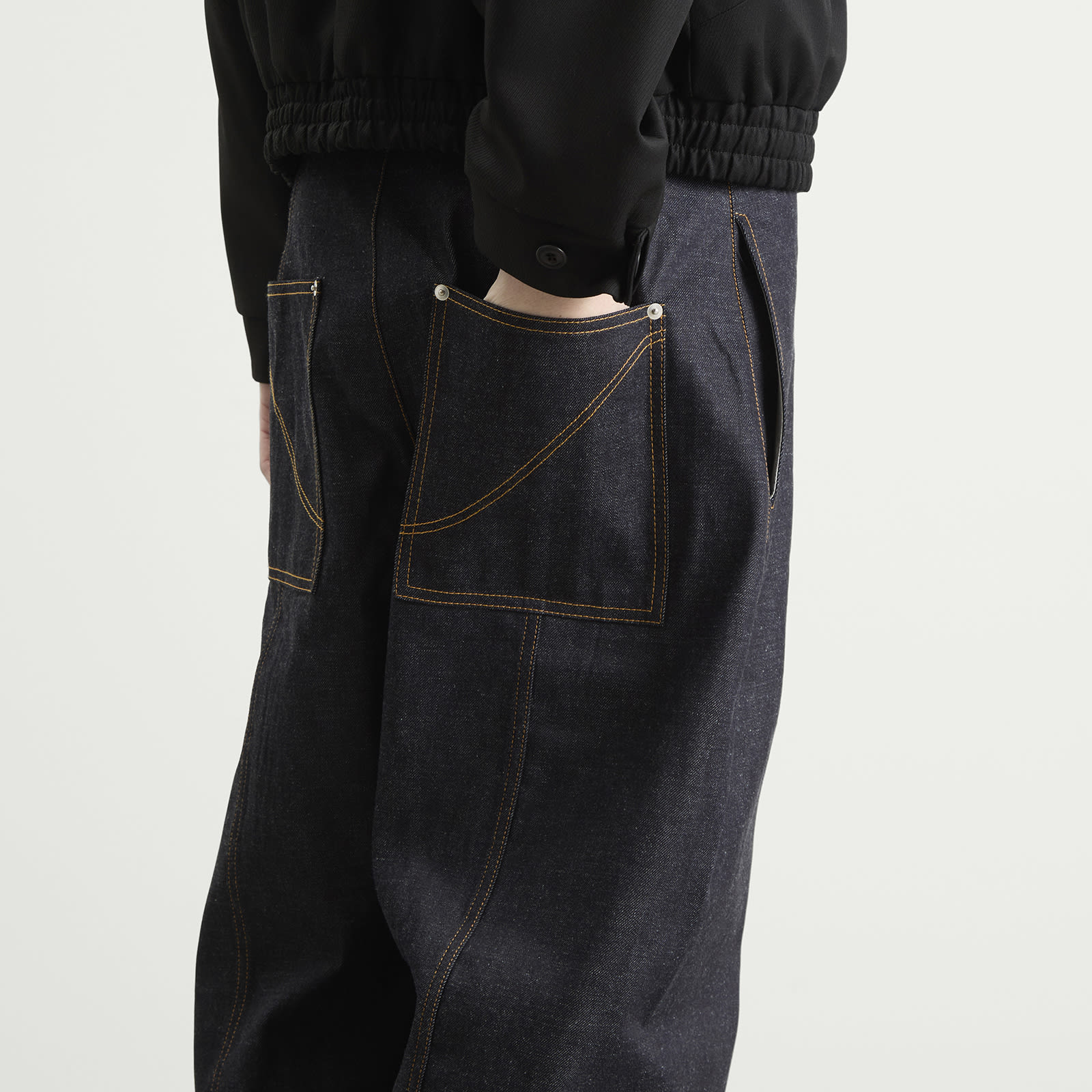 Men's Welt Trouser Denim Jeans in Raw Indigo