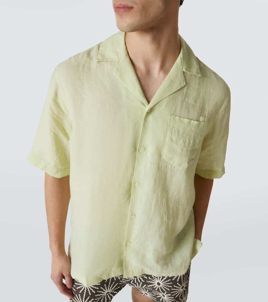 Angelo linen bowling shirt