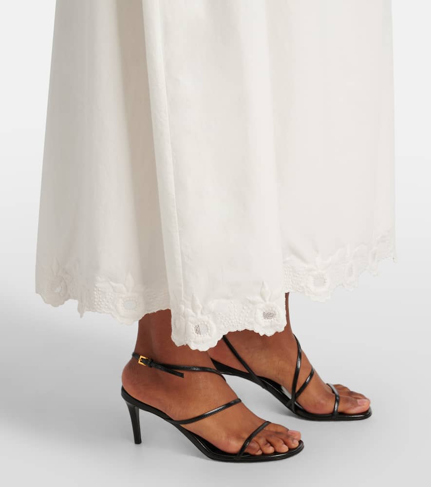 Antoinette embroidered cotton maxi skirt