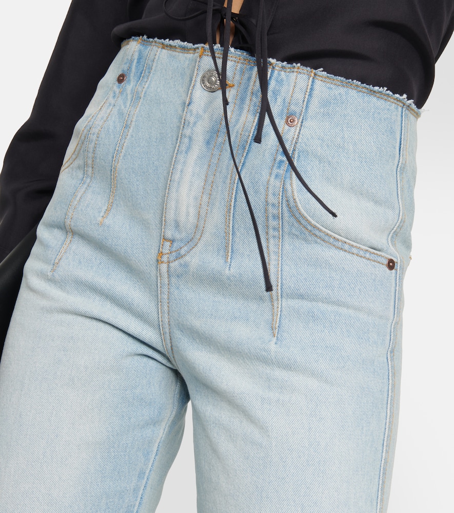 Bleached denim jeans
