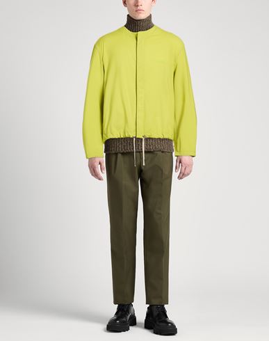 Man Jacket Lime green Size 36 Virgin Wool