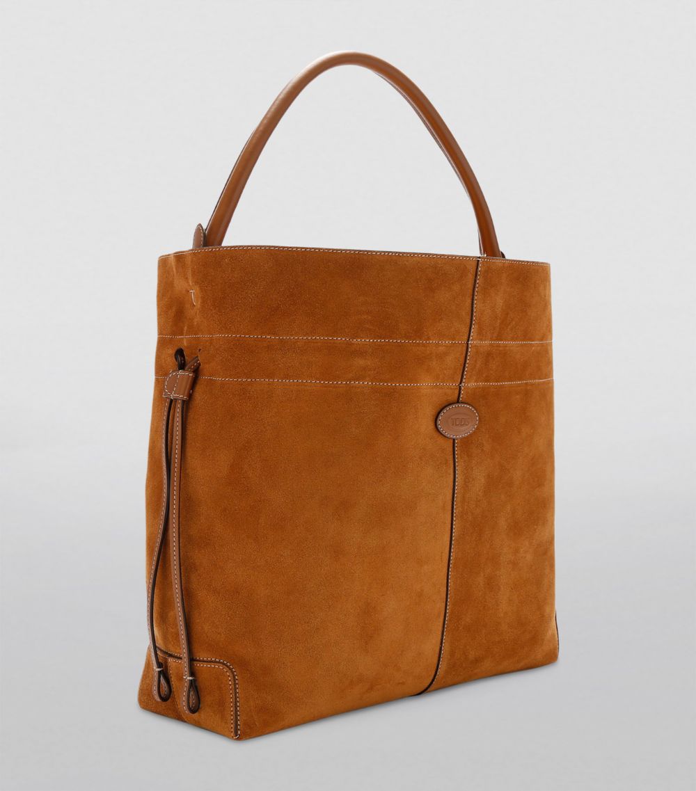 Suede Top-Handle Bag