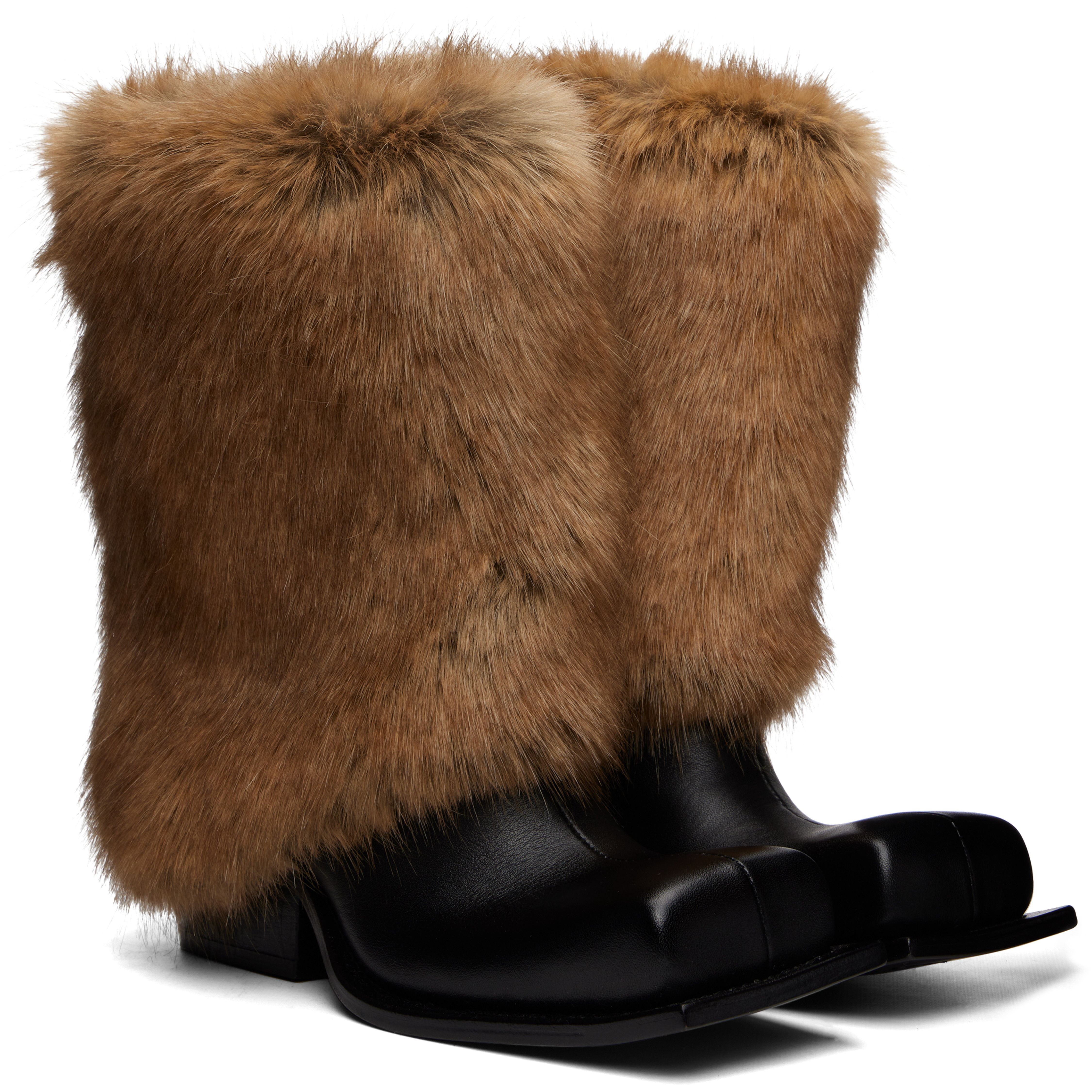 Black Havva Chunky Heel Cropped Trouser Boots