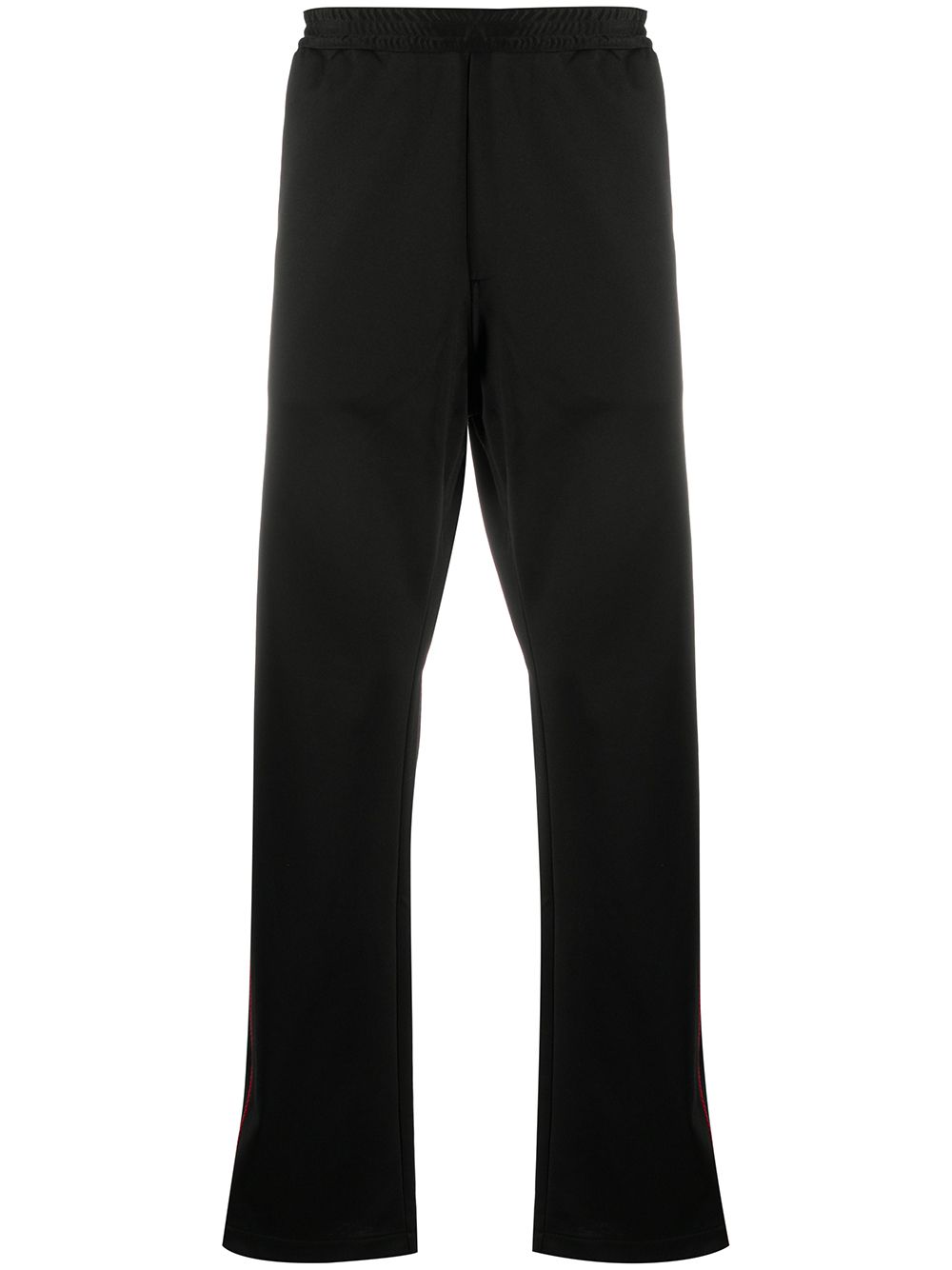 Side logo detail straight-leg track pants - Black