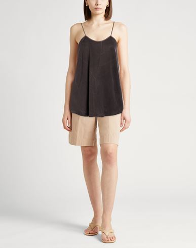 Woman Top Charcoal Size 2 Lyocell, Linen, Silk