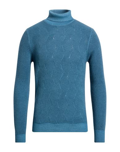 Man Turtleneck Light blue Size 42 Wool