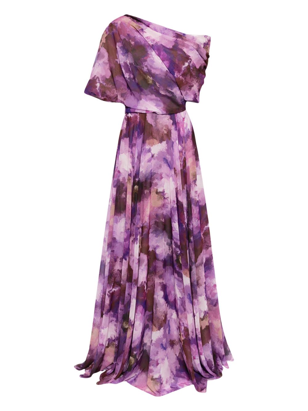 Amsale printed slouch dress - Purple