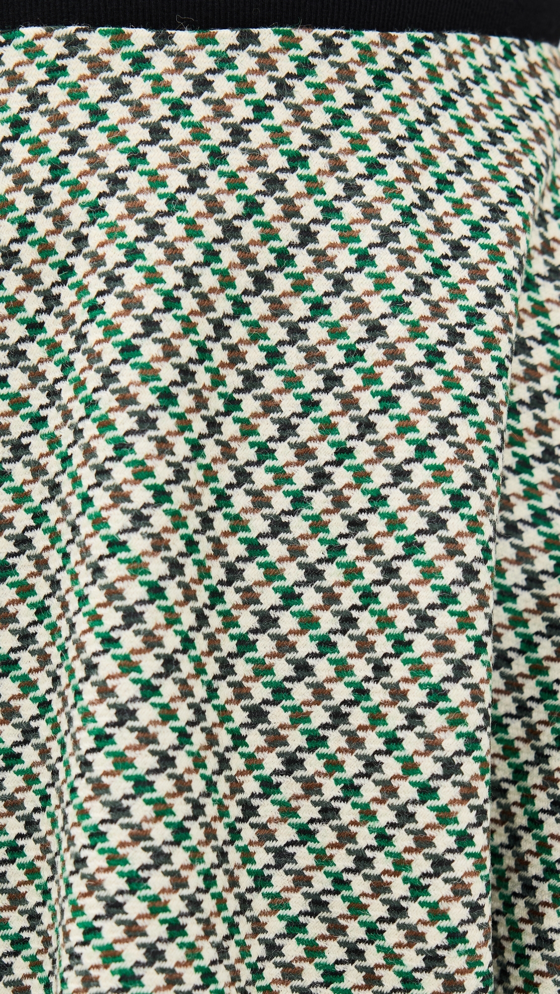 Houndstooth Bubble Skirt Cream/Forest