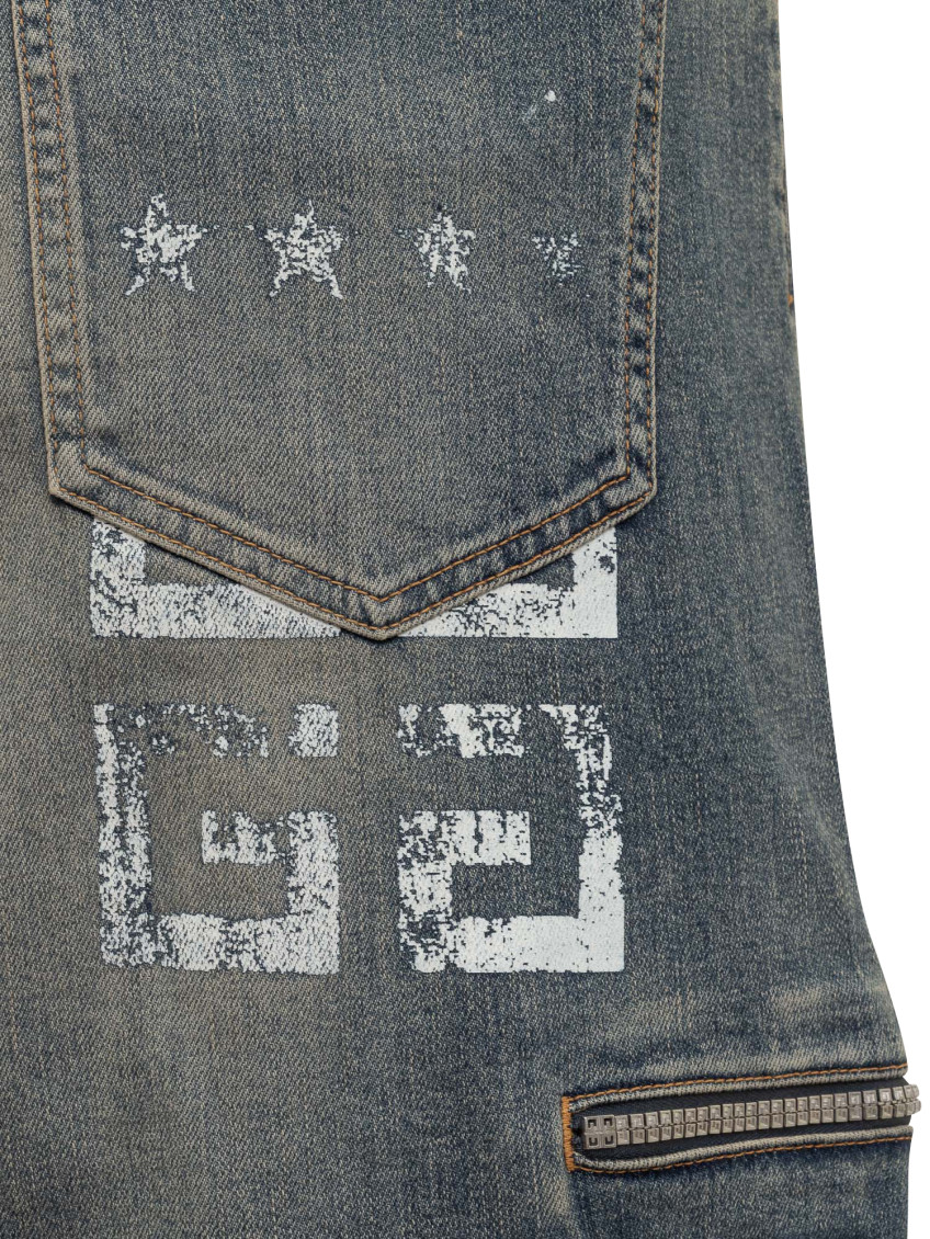 4g Denim Cargo Jeans