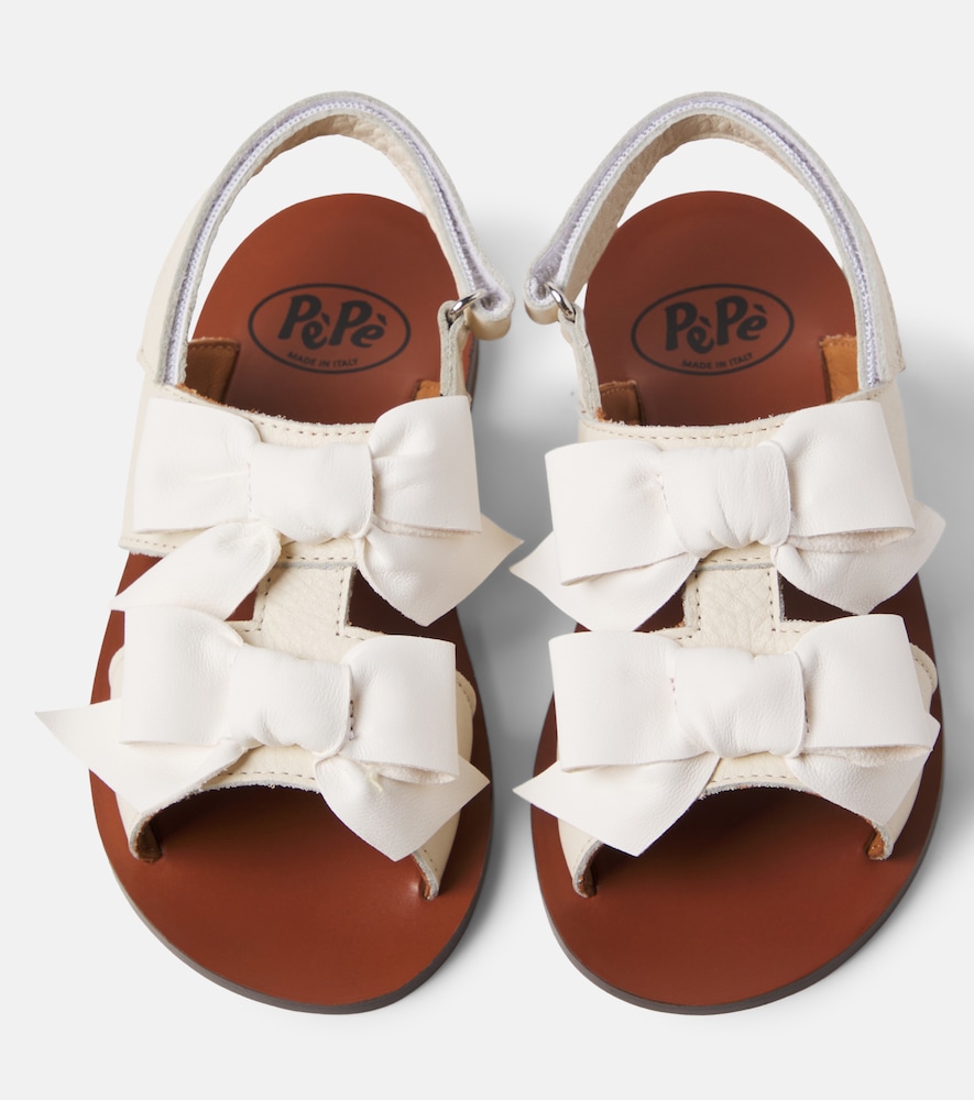 PèPè Charlotte bow-detail leather sandals