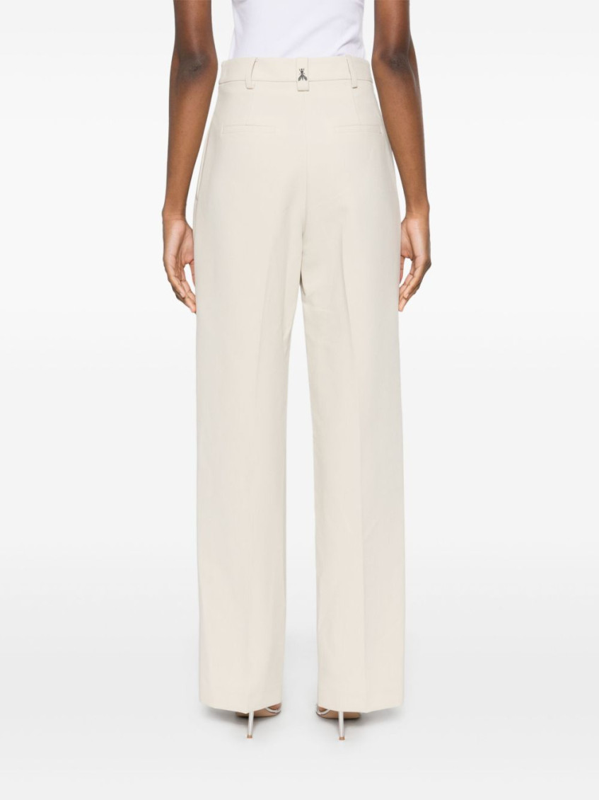 Beige tailored trousers