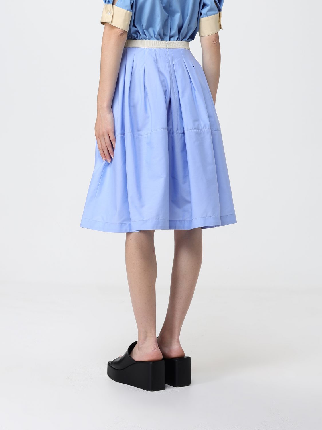 Skirt Woman color Gnawed Blue
