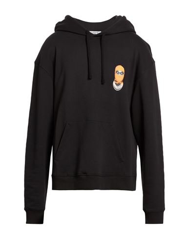 Man Sweatshirt Black Size L Cotton