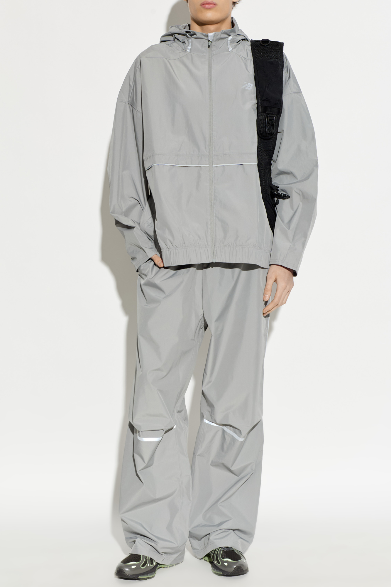 Lightweight Jacket With Logo, Men's, Grey