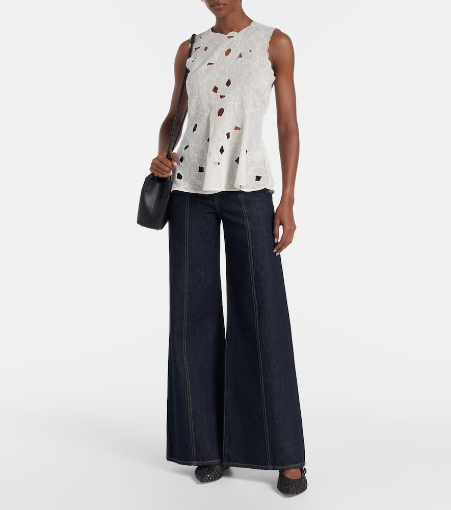 Bianca high-rise wide-leg jeans