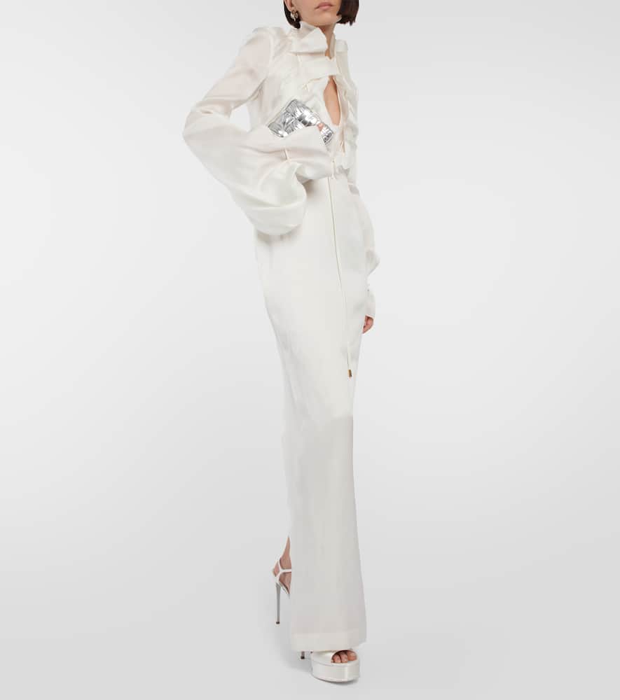 Rene Caovilla Bridal platform pumps