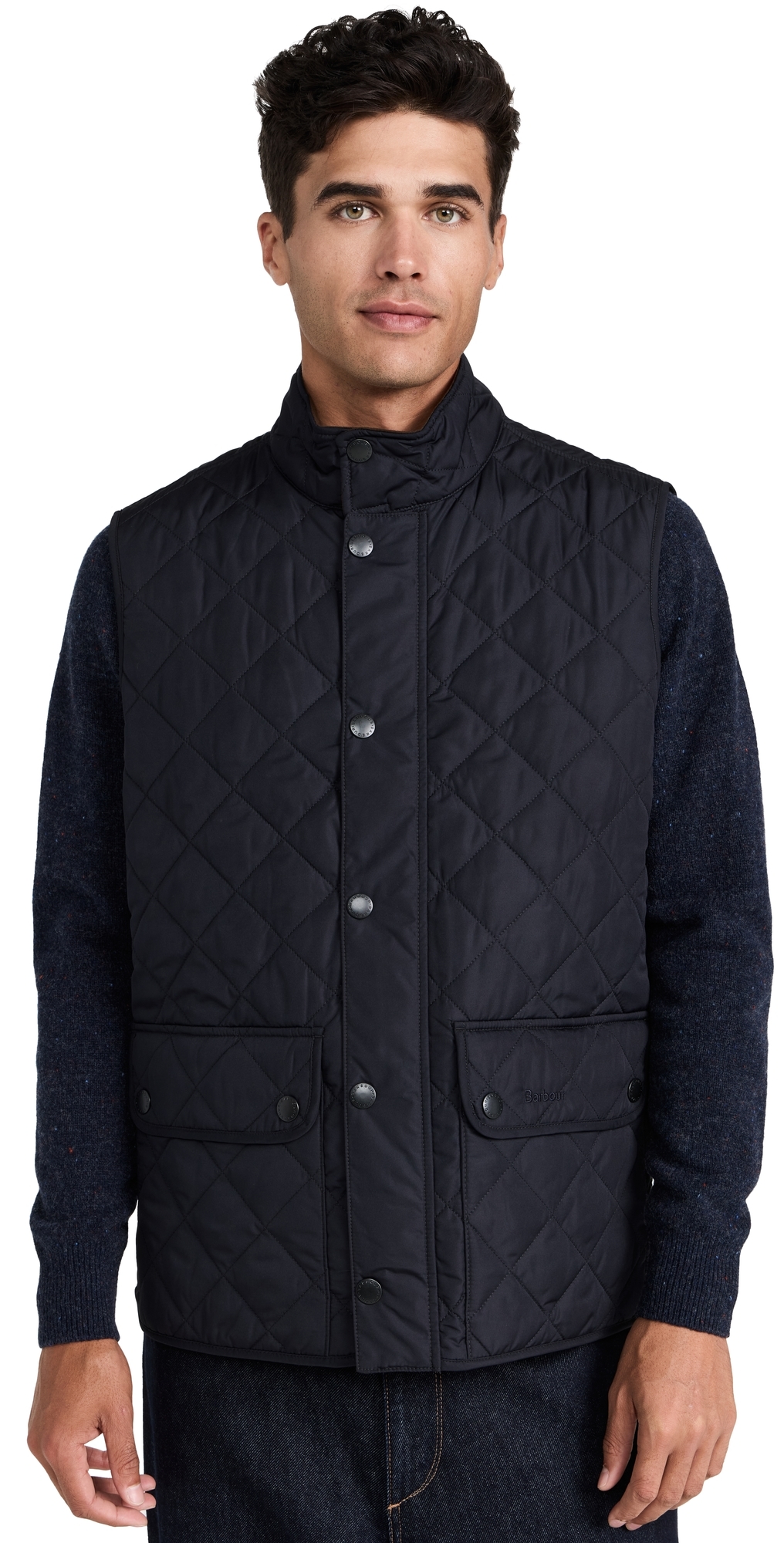 New Lowerdale Quilted Gilet Vest Navy 