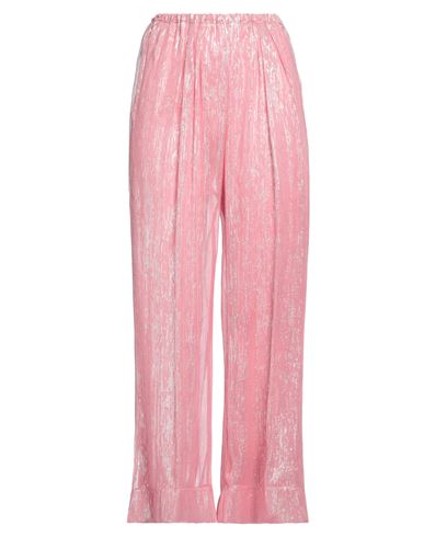 Forte_forte Woman Pants Pink Size 0 Silk, Metallic Polyester