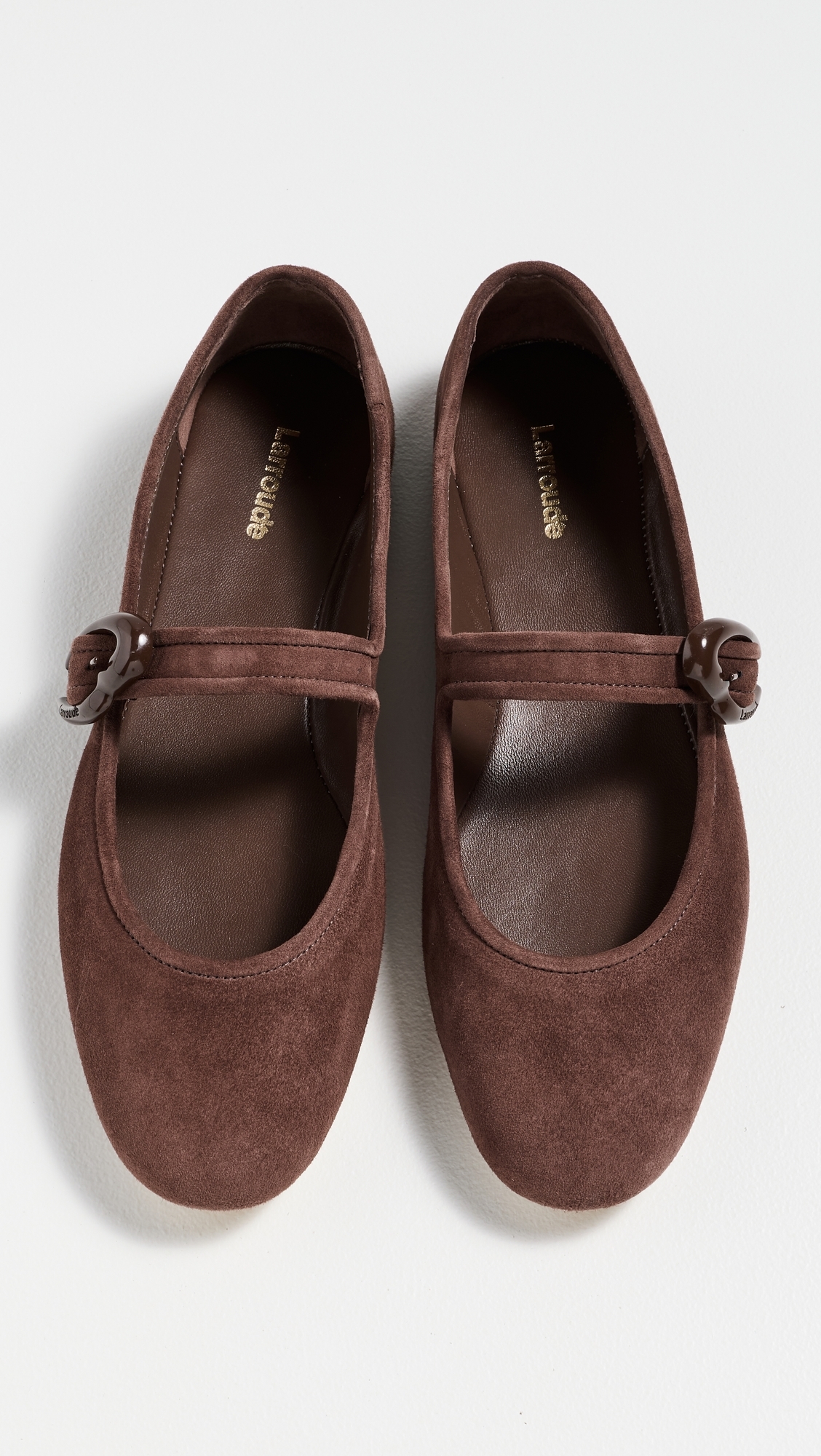 Verona Ballet Flats Brown Suede