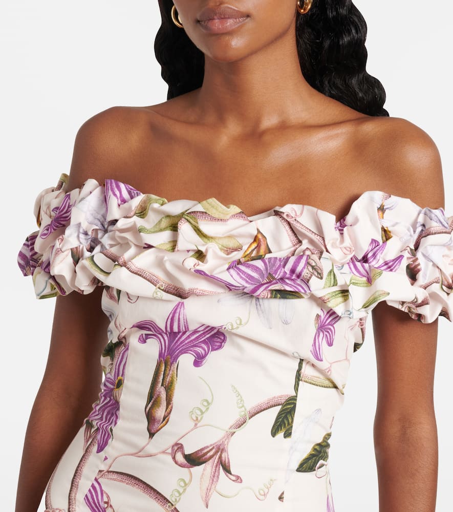 Jardin Mutisia floral cotton minidress