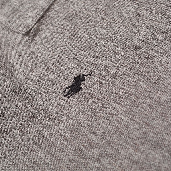 Logo-embroidered polo shirt - Grey