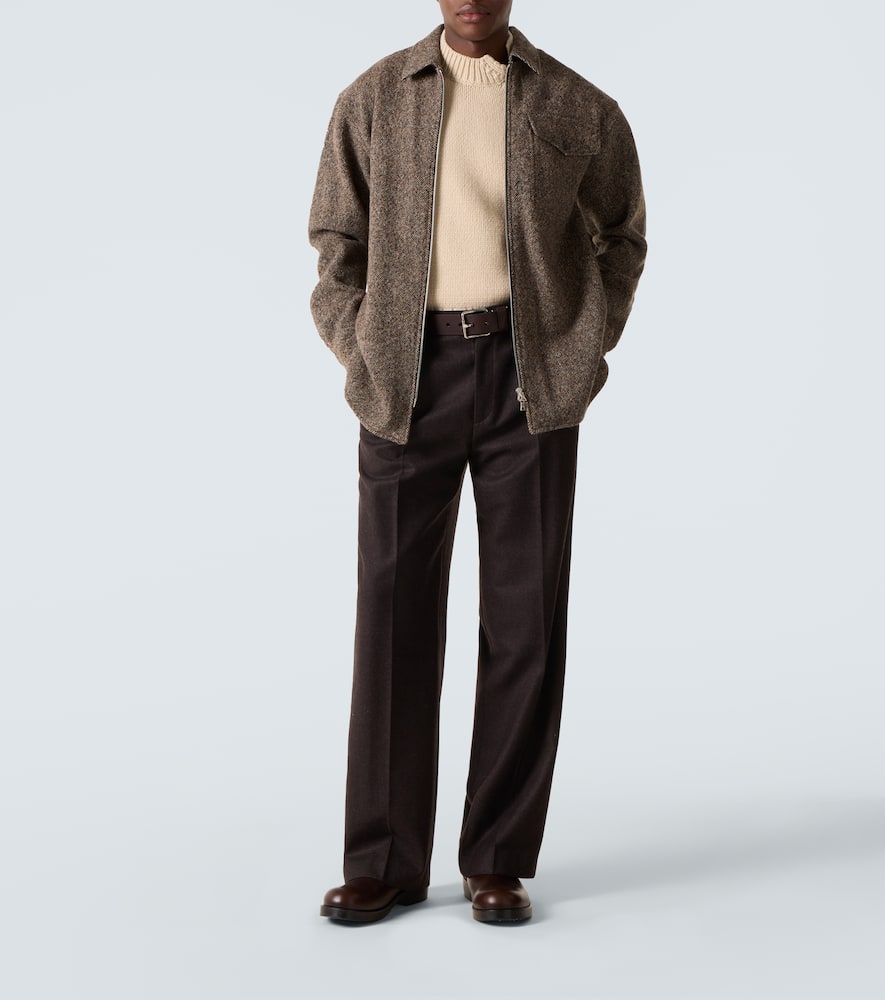 Wool and cotton-blend tweed overshirt