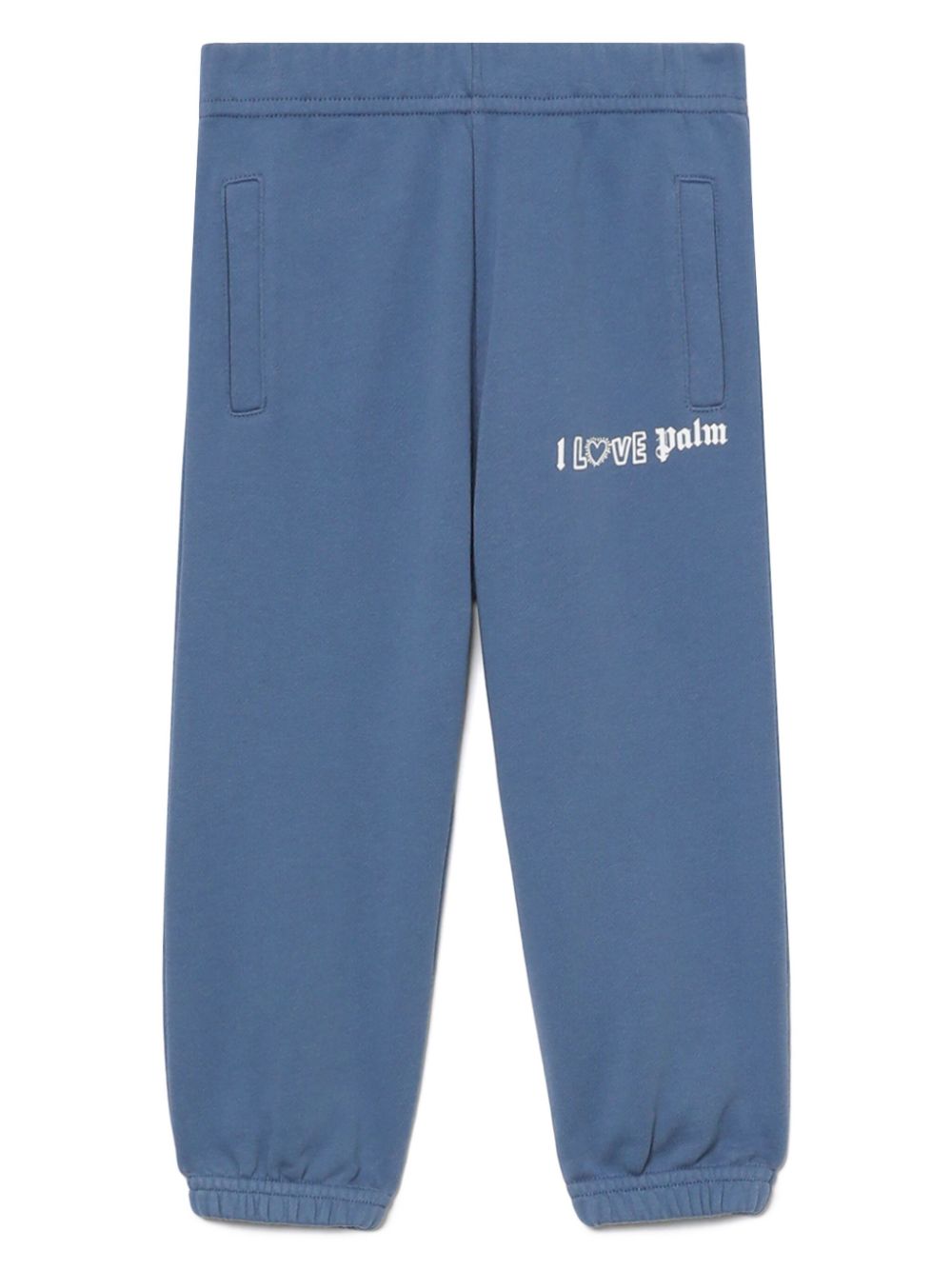 Logo-print cotton track pants - Blue