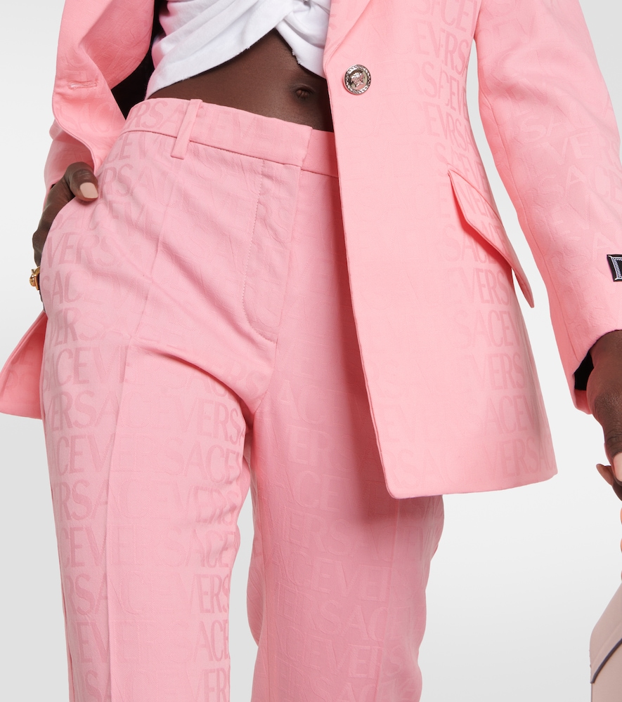 Allover flared wool pants
