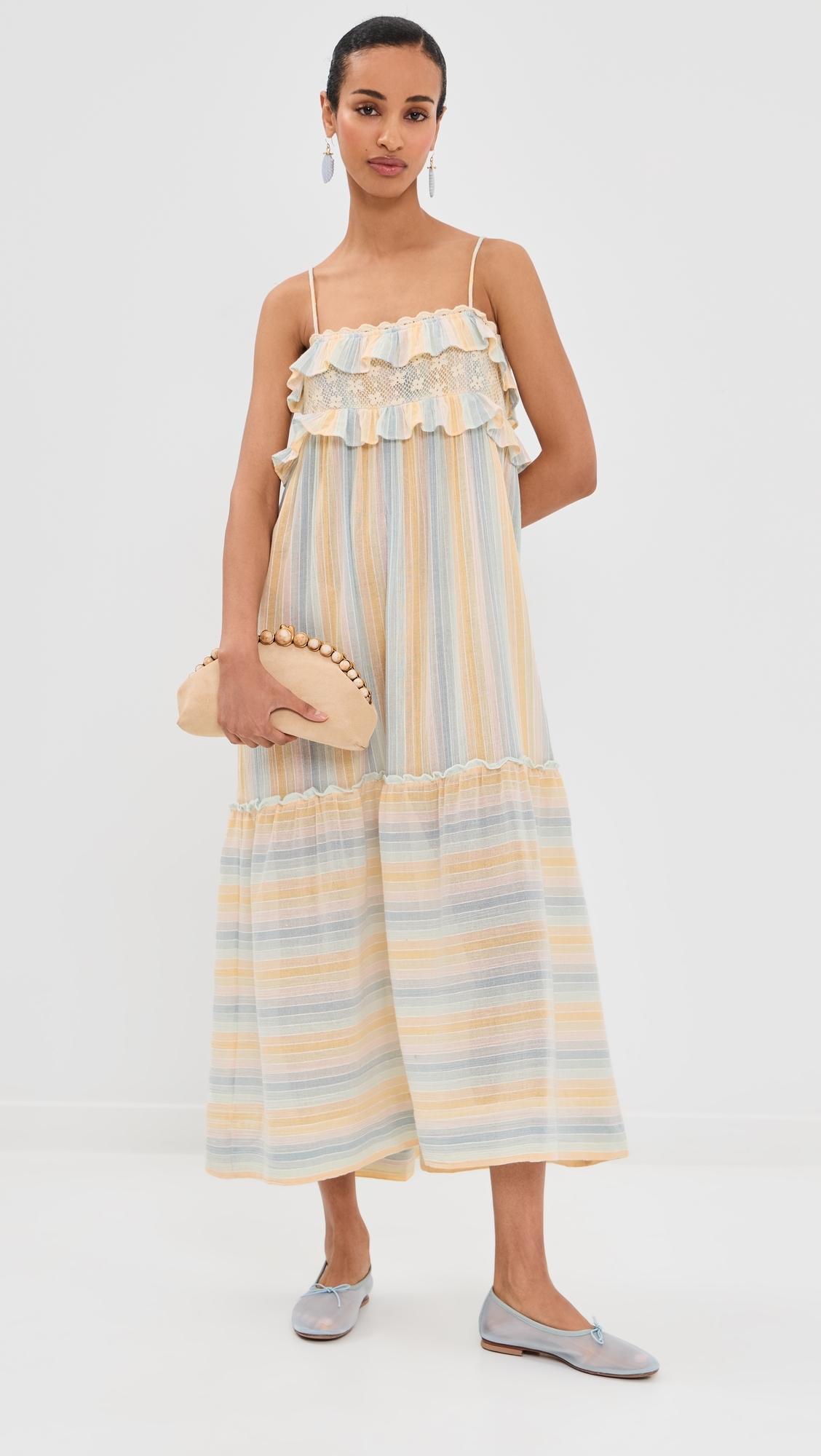 Ida Sunwash Stripe Dress Multi Color