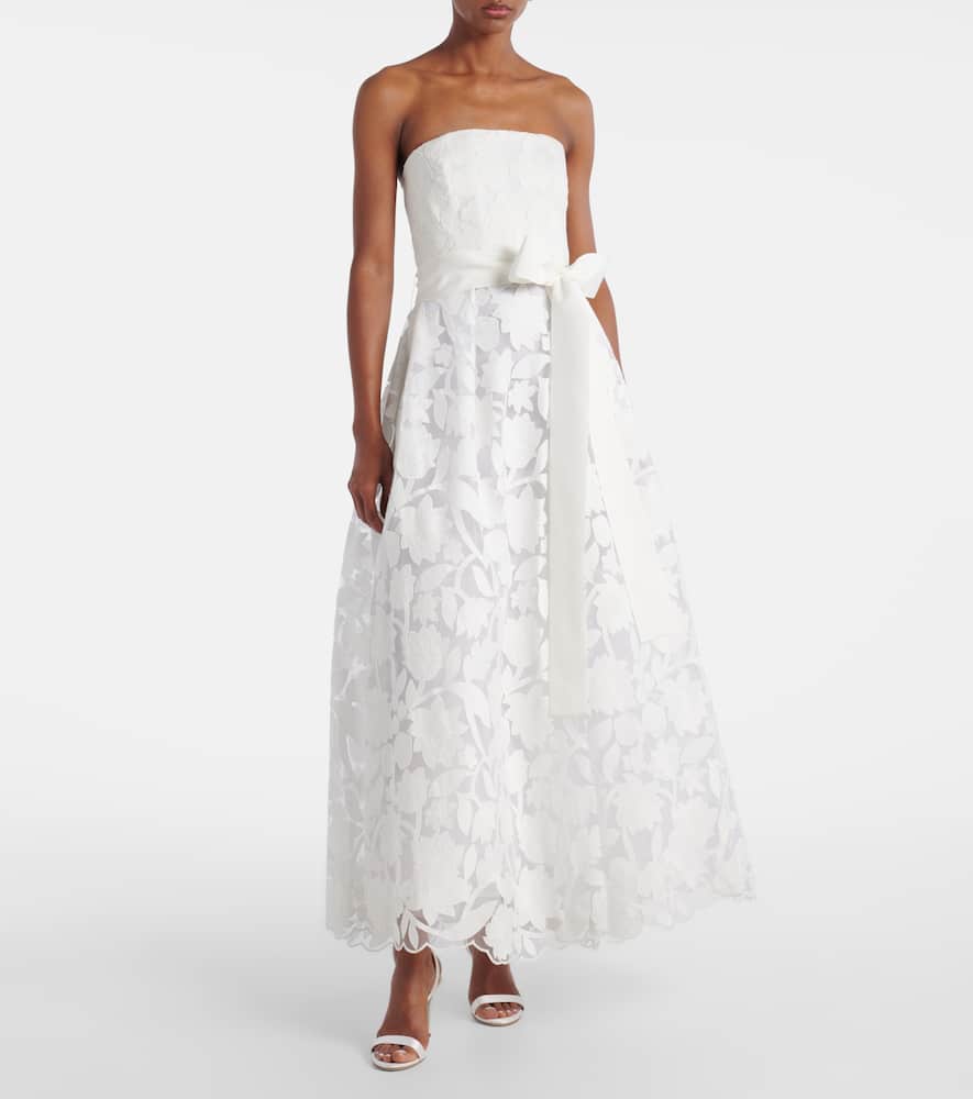 Bridal embroidered tulle gown