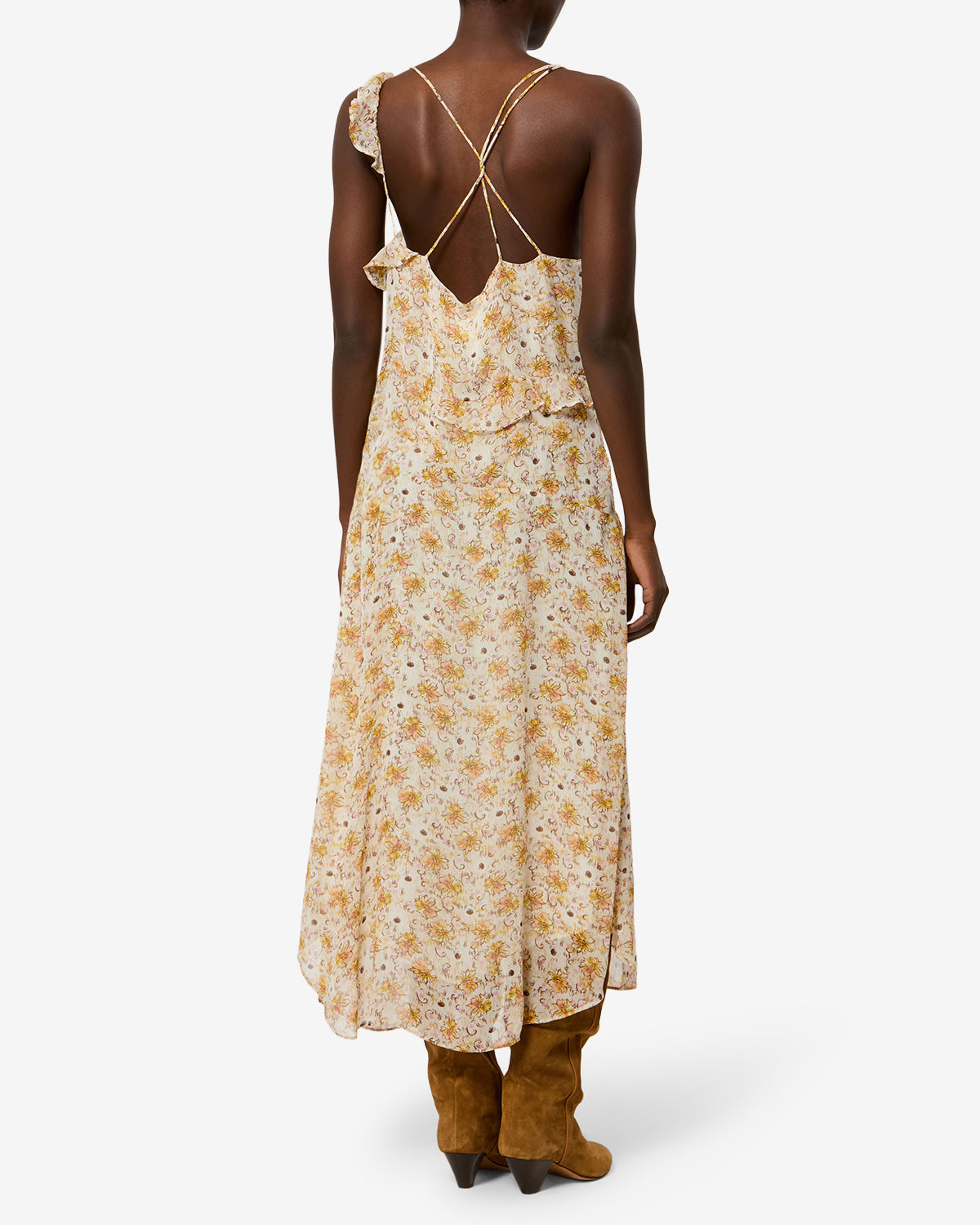 Luxie Dress - Women - Light Yellow-ecru - Size 36 - Marant Étoile