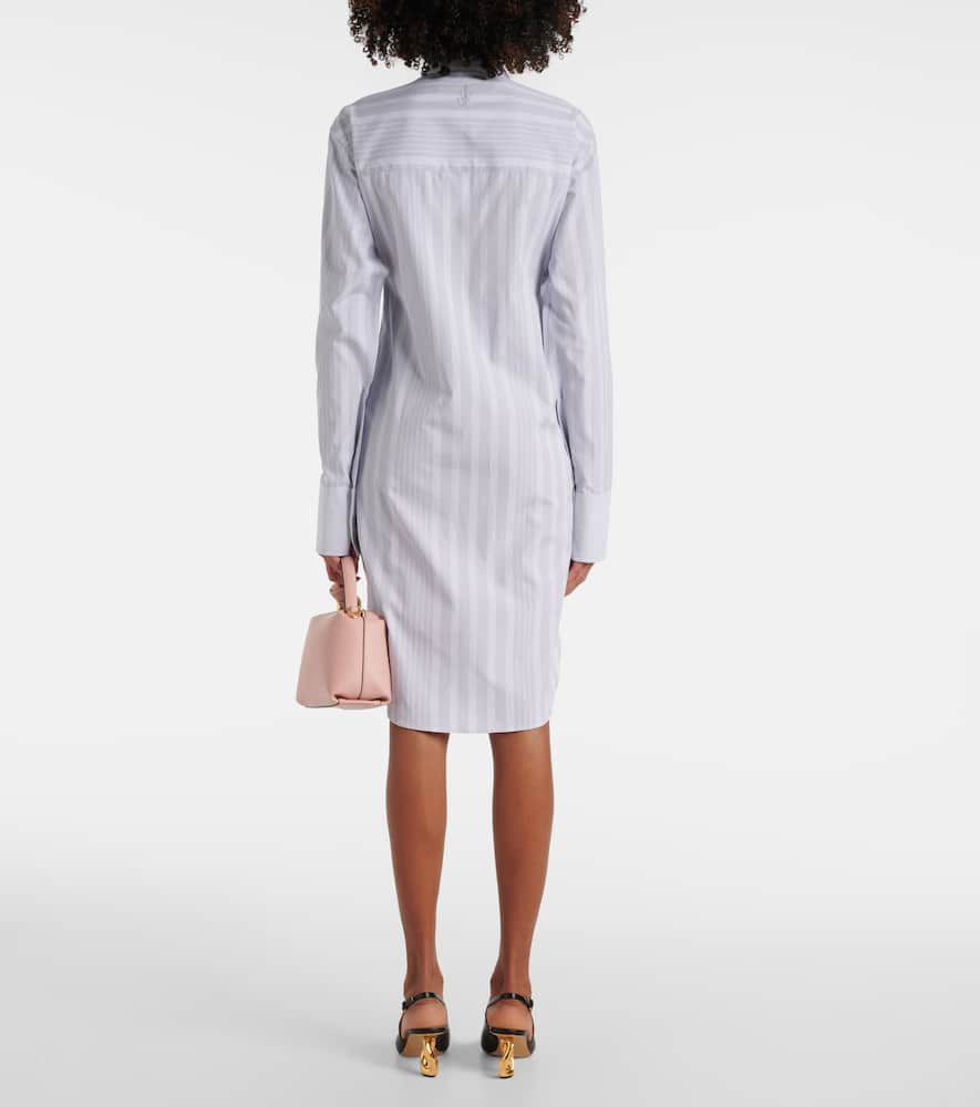 Striped cotton shirt dress