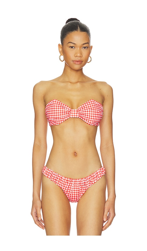 CAROLINE CONSTAS Maria Bikini Top in Red. - S also in XS, M
