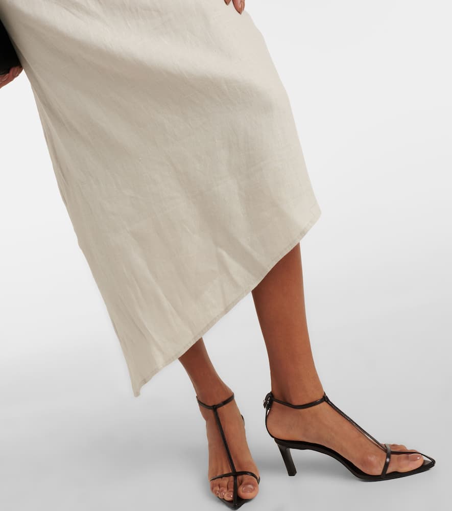 Affogato linen midi dress