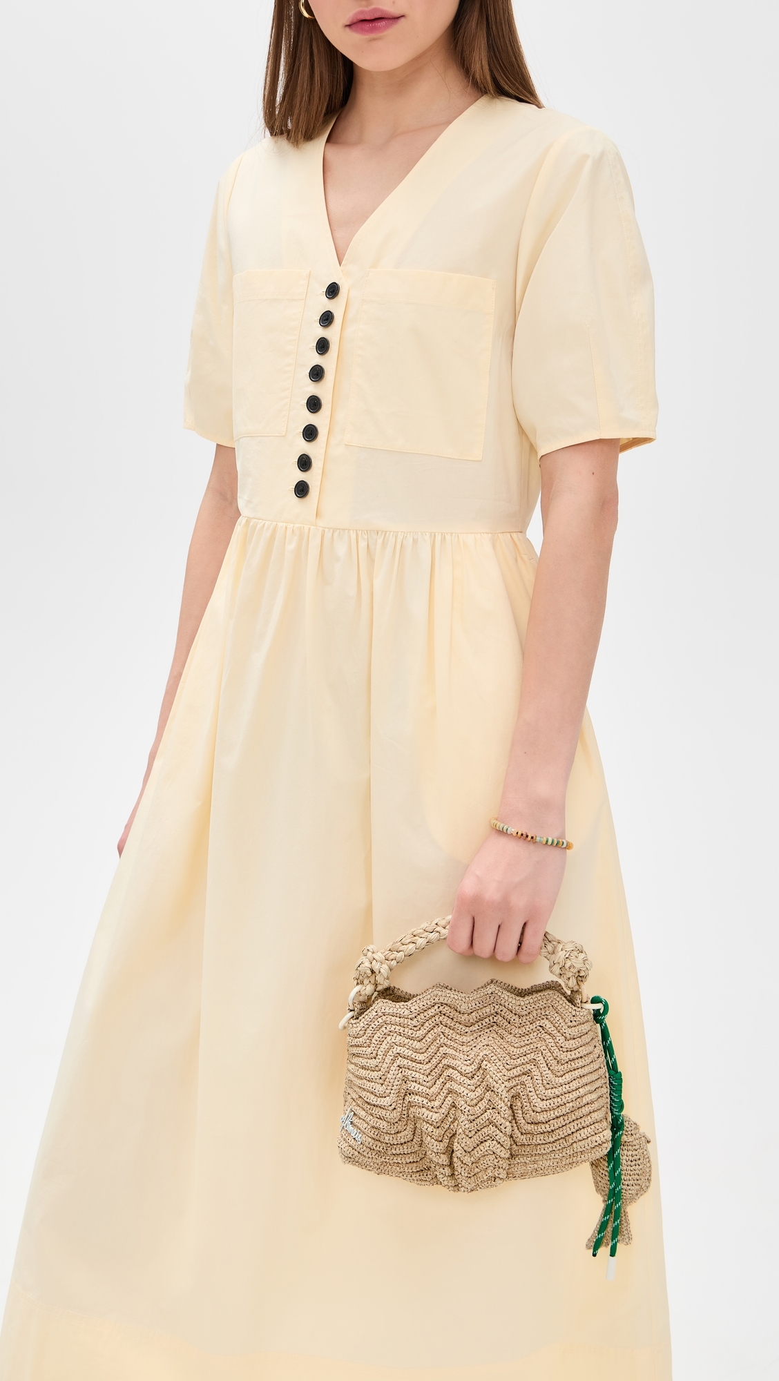 ALÉMAIS Horizon Raffia Shell Crossbody Bag Natural One Size