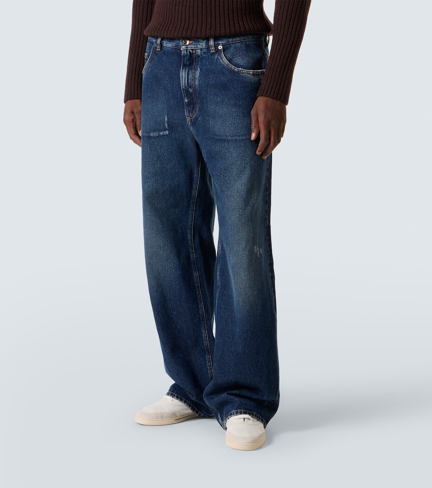 Low-rise wide-leg jeans