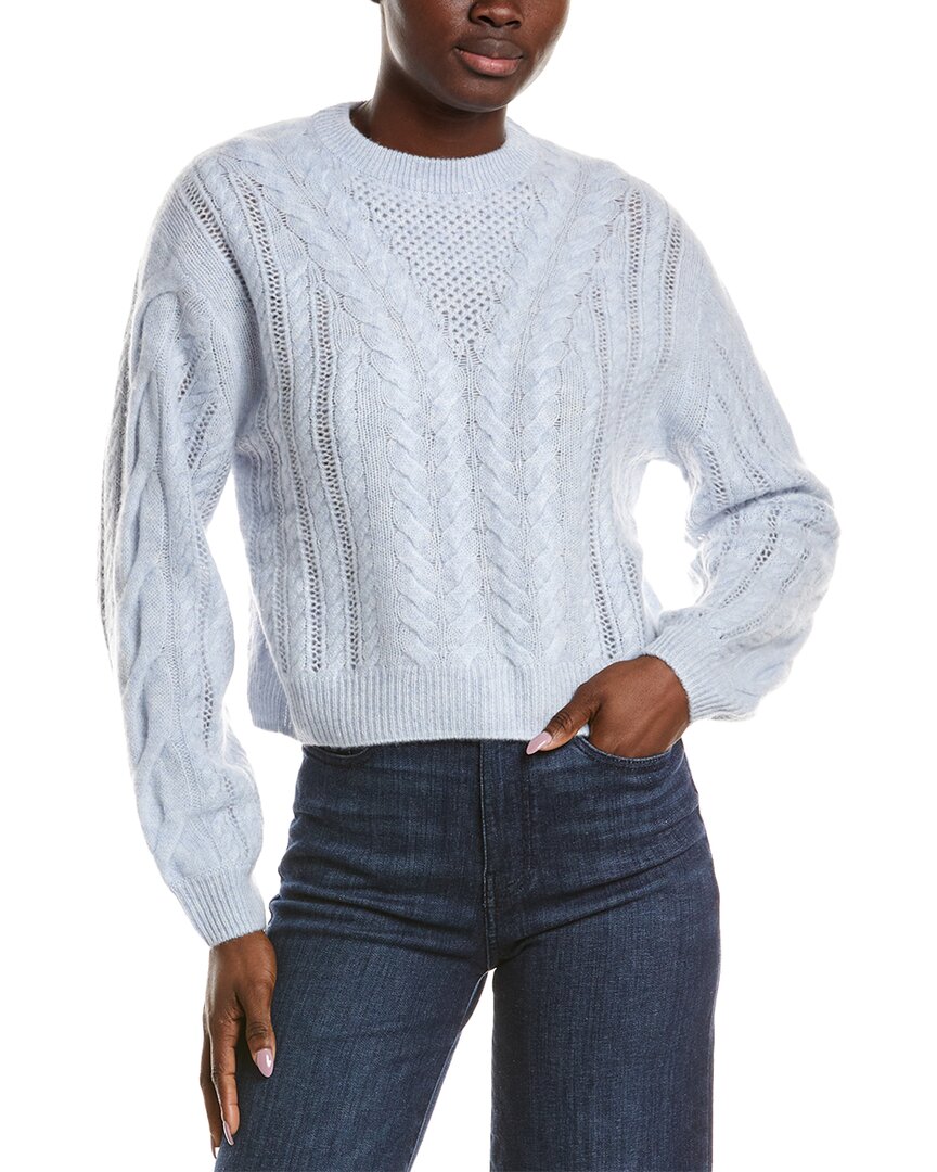 Airy Cable Crewneck Cashmere Sweater