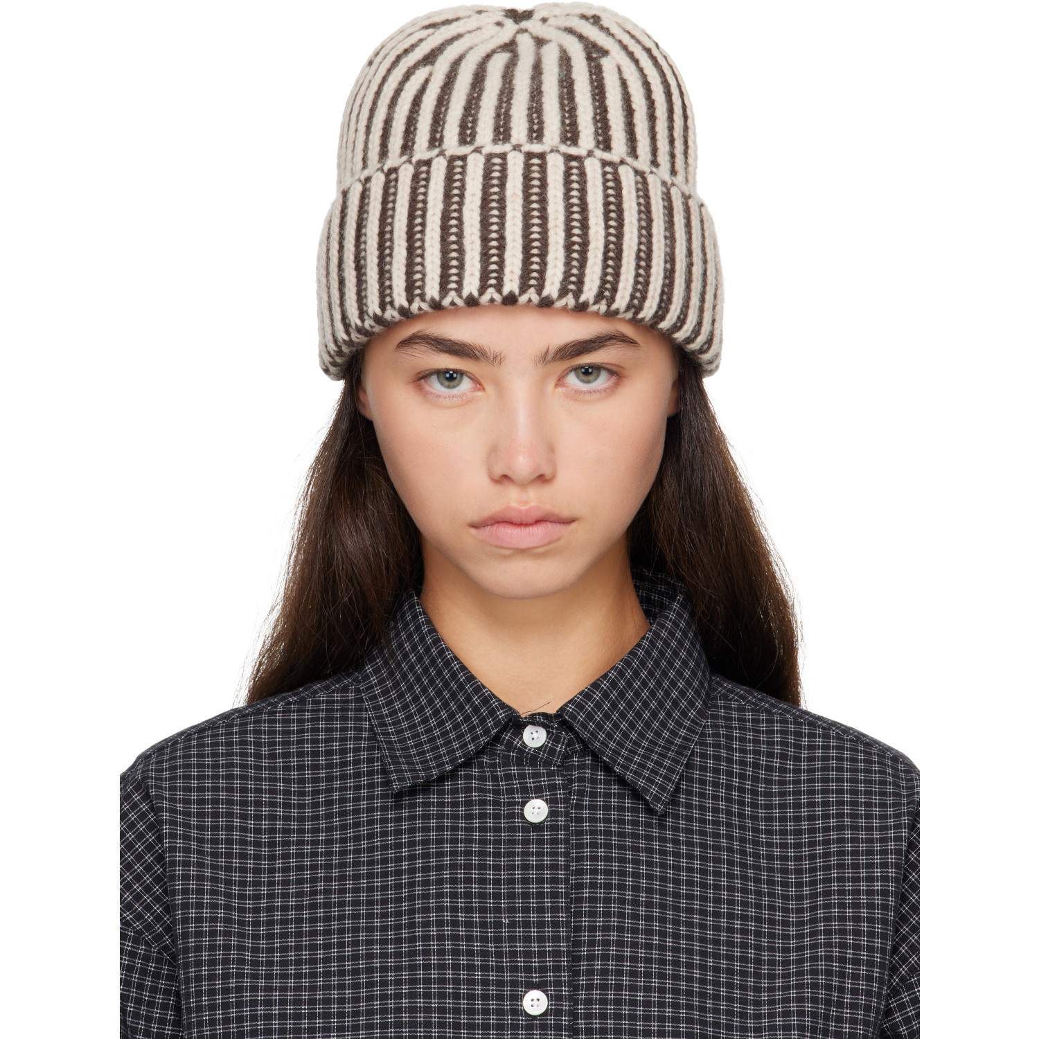 Beige & Gray Stage Beanie