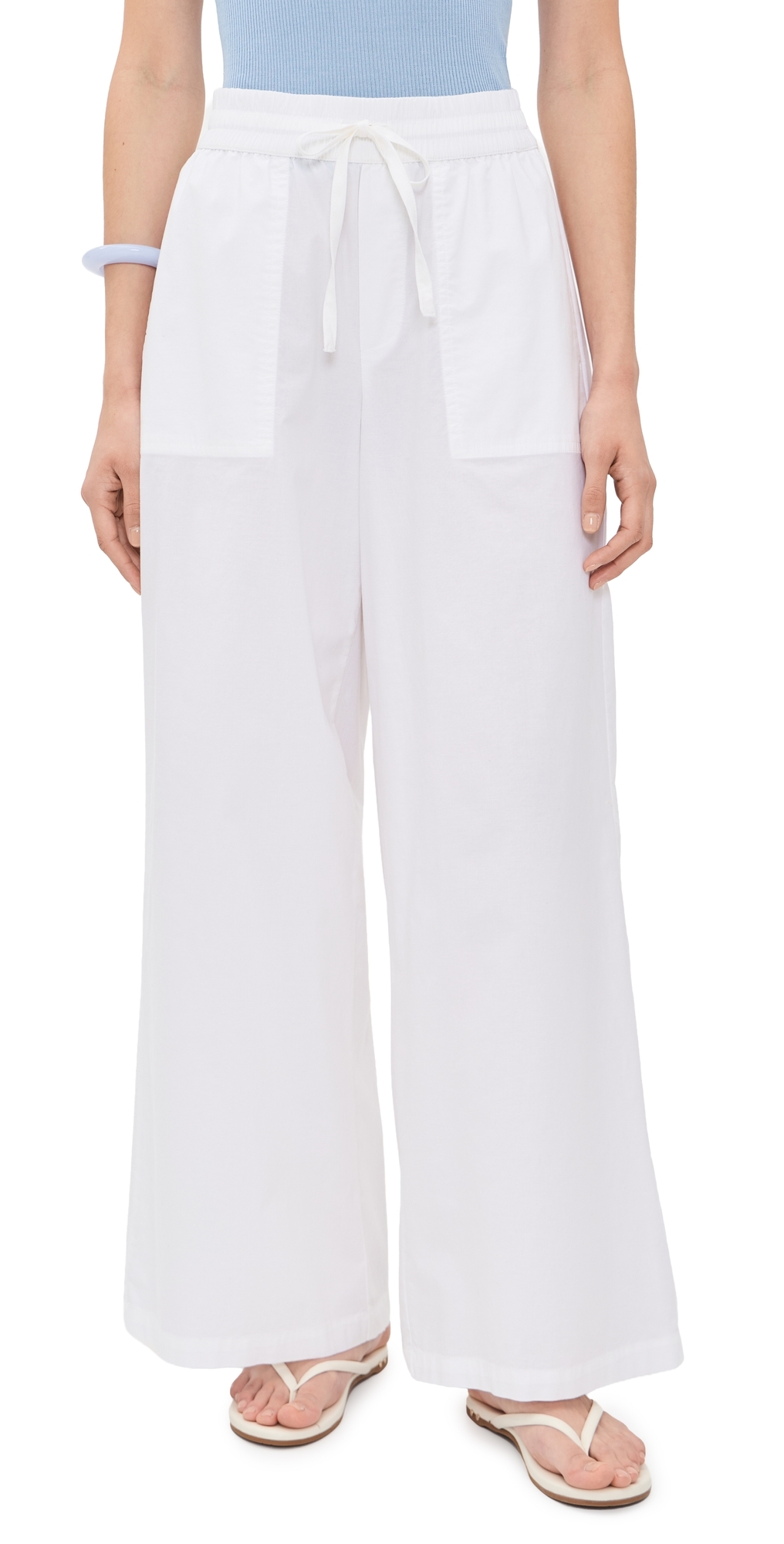 Mallory Poplin Pants White