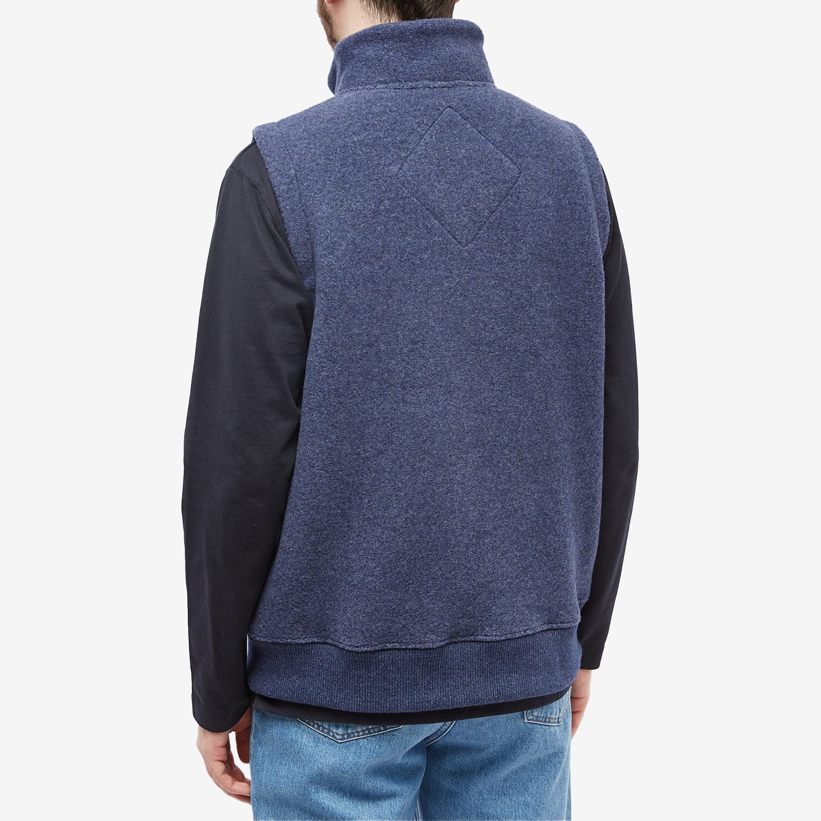 Men's Mersey Fleece Vest in Atlantic Navy, Size Small