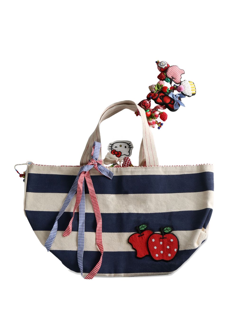 X Hello Kitty striped tote bag - Black
