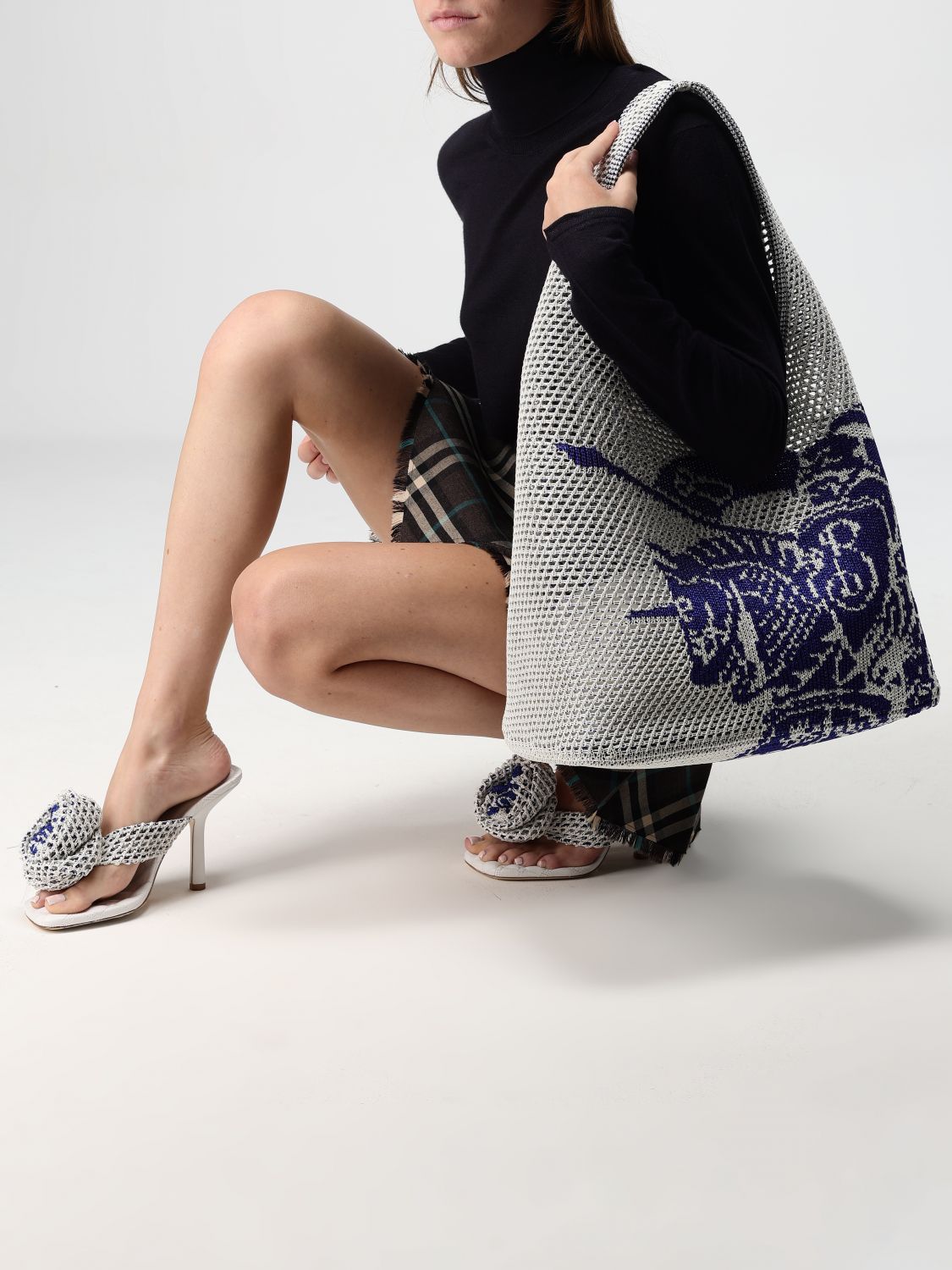 Check Wool Blend Mini Kilt Skirts