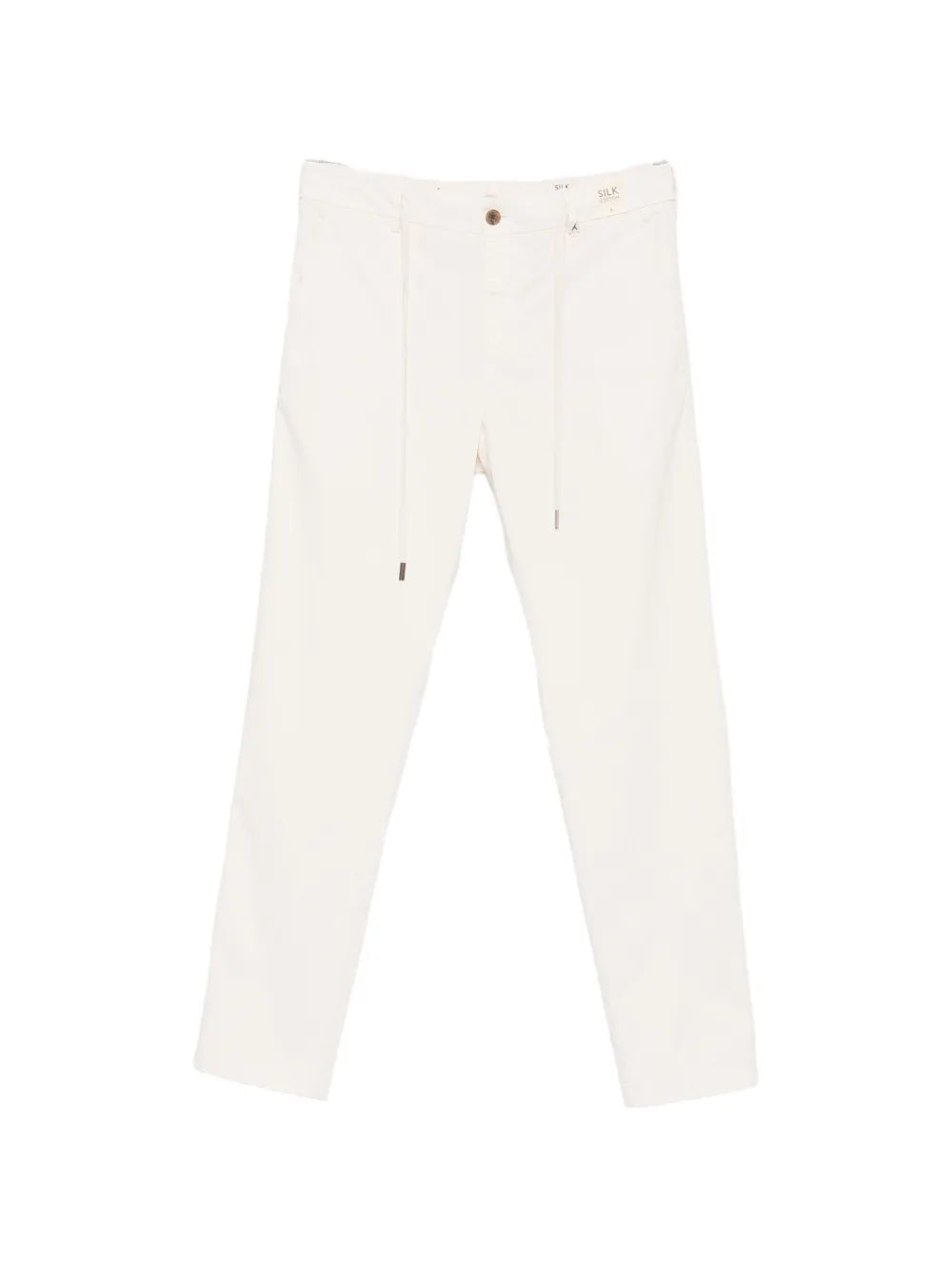 Drawstring-Waist Trousers — Off-white