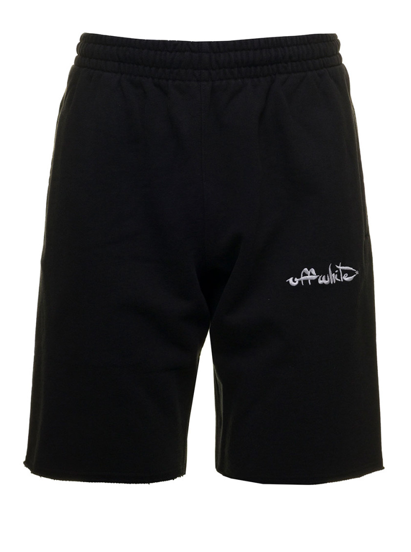 Logo-print organic cotton track shorts