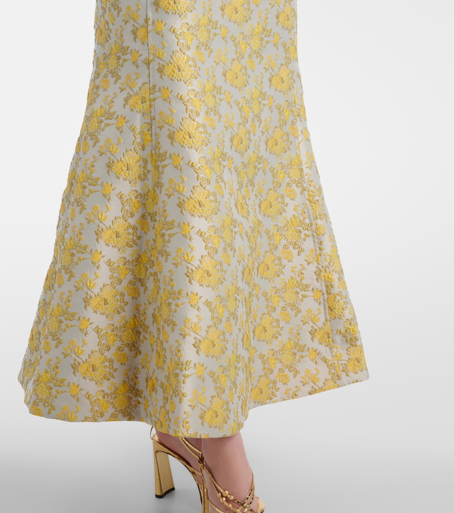 Caraline floral jacquard cocktail dress