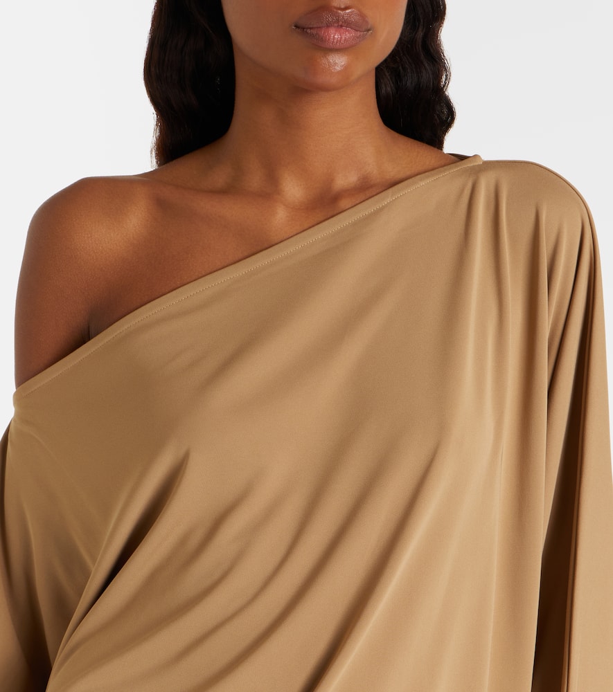 Cely asymmetric draped minidress