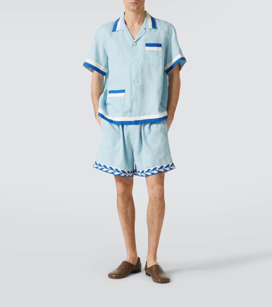 Seedling Stripe linen shirt